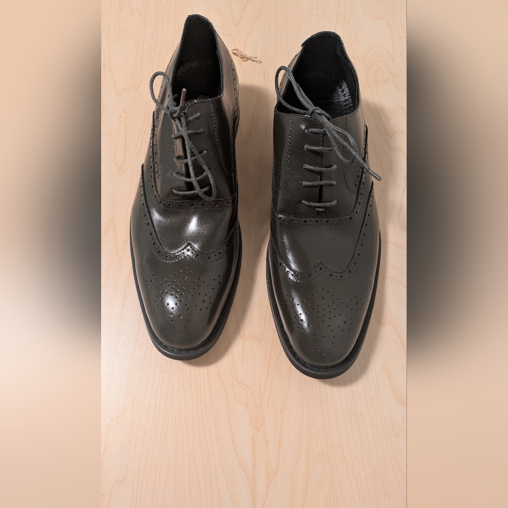 Zota Classic Grey Men's Leather Dress Shoes